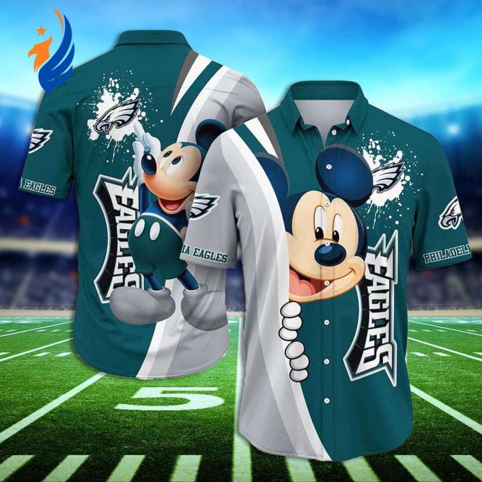 Stylish Philadelphia Eagles Hawaiian Shirt – Mickey 3D Design Shop Now!