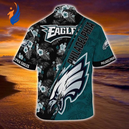 Get Ready for Summer with Philadelphia Eagles NFL Hawaiian Shirt – Mickey & Floral Design for Sports Fans!