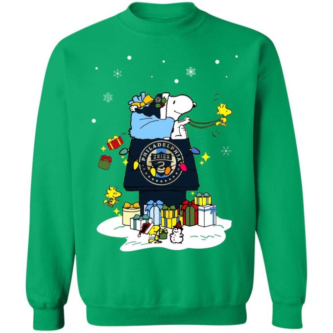 Spread Holiday Cheer with Philadelphia Union Santa Snoopy Christmas Shirt