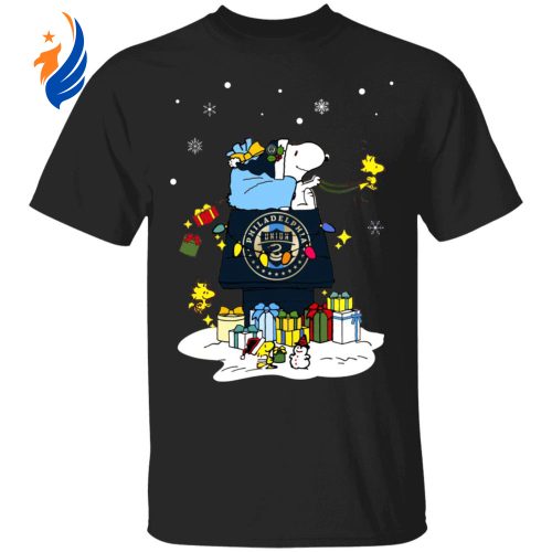 Spread Holiday Cheer with Philadelphia Union Santa Snoopy Christmas Shirt Spread Holiday Cheer with Philadelphia Union Santa Snoopy Christmas Shirt