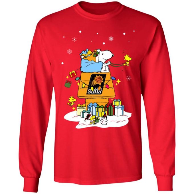 Spread Holiday Cheer with Phoenix Suns Santa Snoopy Merry Christmas Shirt