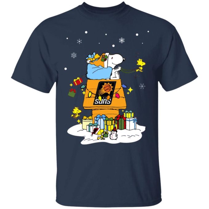 Spread Holiday Cheer with Phoenix Suns Santa Snoopy Merry Christmas Shirt