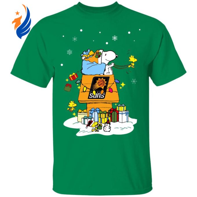 Spread Holiday Cheer with Phoenix Suns Santa Snoopy Merry Christmas Shirt Spread Holiday Cheer with Phoenix Suns Santa Snoopy Merry Christmas Shirt