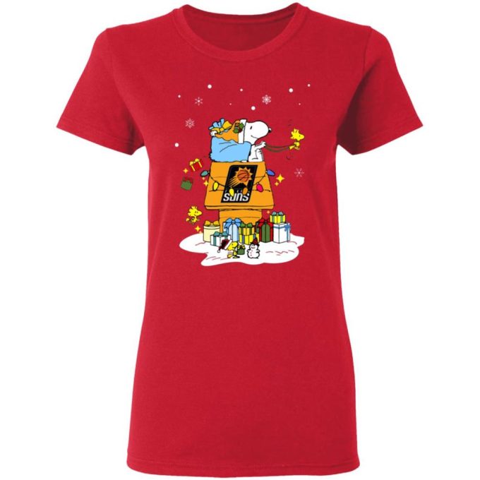 Spread Holiday Cheer with Phoenix Suns Santa Snoopy Merry Christmas Shirt