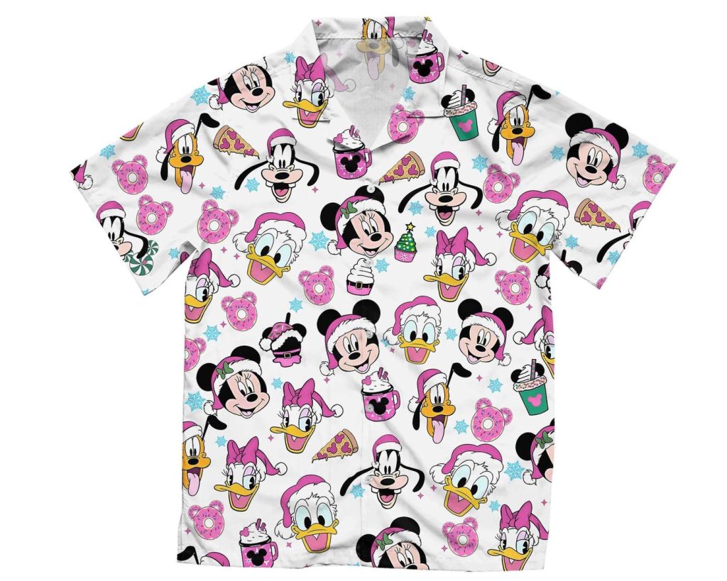 Retro Pink Christmas Mickey Friends Hawaiian Shirt – Perfect Disneyland Holiday Gift Retro Pink Christmas Mickey Friends Hawaiian Shirt – Perfect Disneyland Holiday Gift