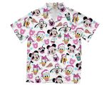 Retro Pink Christmas Mickey Friends Hawaiian Shirt – Perfect Disneyland Holiday Gift