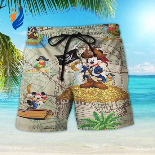 Get Ready for Adventure with Pirates Mickey Mouse Hawaiian Shirt – Perfect Blend of Fun and Style!