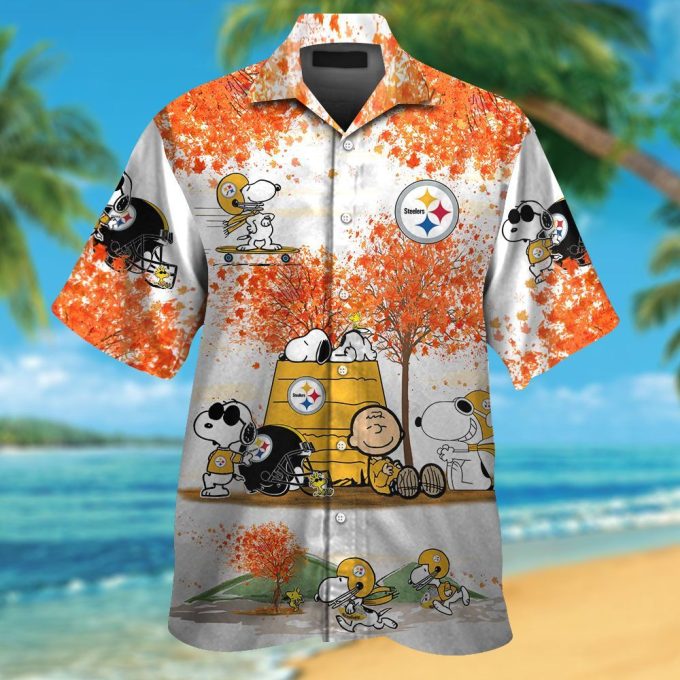 Pittsburgh Steelers & Snoopy Hawaiian Shirt: Show Your Team Spirit with this Fun and Stylish NFL Collaboration!