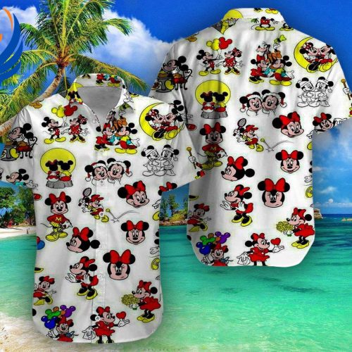 Disney Mickey Mouse Floral Aloha Hawaiian Shirt 024 – Play Tennis in Style