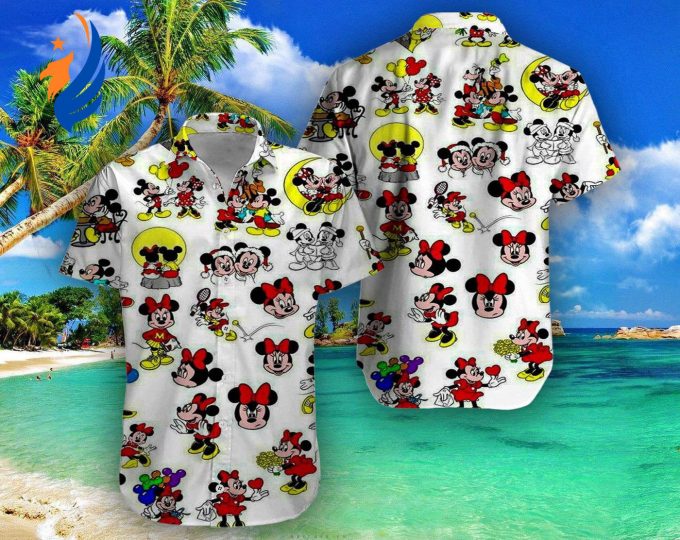 Disney Mickey Mouse Floral Aloha Hawaiian Shirt 024 – Play Tennis in Style