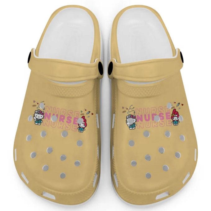 Pretty Nurse Hello Kitty And My Melody Butter Clogs For Kids And Adults Fast Shipping