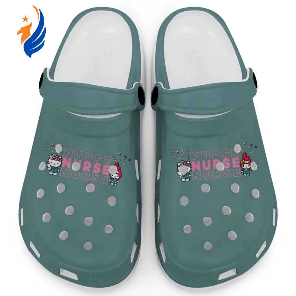 Pretty Nurse Hello Kitty And My Melody Dark Green Clogs For Kids And Adults Fast Shipping Pretty Nurse Hello Kitty And My Melody Dark Green Clogs For Kids And Adults Fast Shipping