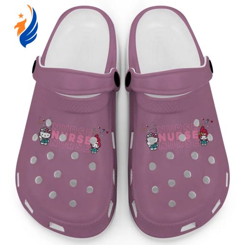 Pretty Nurse Hello Kitty And My Melody Violet Clogs For Kids And Adults