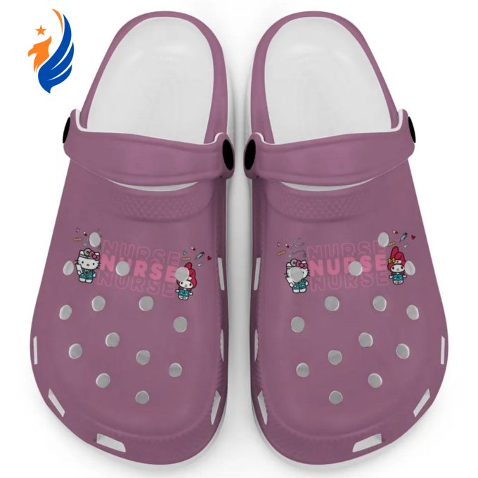 Pretty Nurse Hello Kitty And My Melody Violet Clogs For Kids And Adults Pretty Nurse Hello Kitty And My Melody Violet Clogs For Kids And Adults