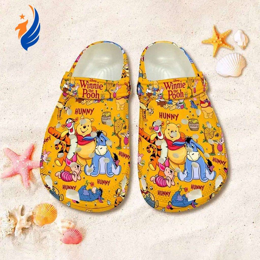 Pretty Winnie The Pooh And Friends Orange Clogs For Kids And Adutls Pretty Winnie The Pooh And Friends Orange Clogs For Kids And Adutls