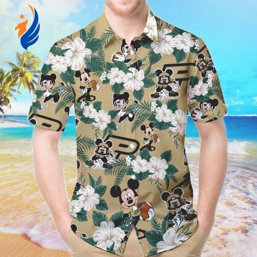 Purdue Boilermakers & Mickey Mouse Hawaiian Shirt #2: A Perfect Blend of Team Spirit and Disney Magic!