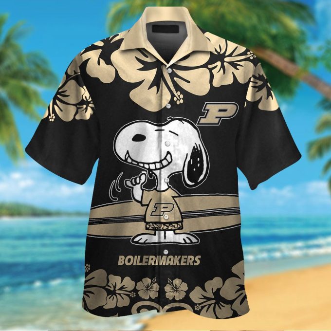 Purdue Boilermakers & Snoopy Hawaiian Shirt #2: Stylish and Fun College Apparel for Fans!