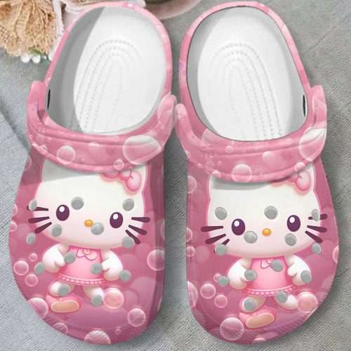 Pure Hello Kitty And Lovely Bubbles Pink Clogs