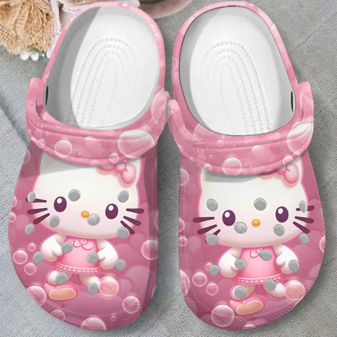 Pure Hello Kitty And Lovely Bubbles Pink Clogs