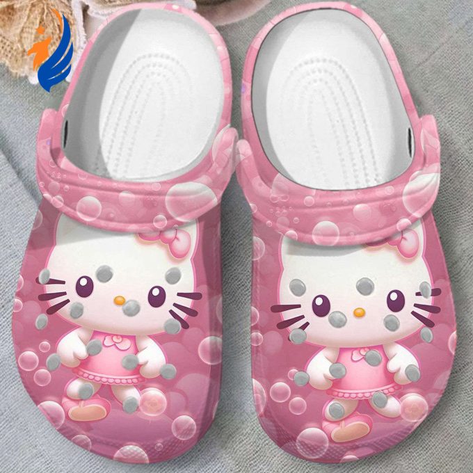 Pure Hello Kitty And Lovely Bubbles Pink Clogs