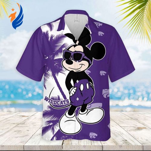 Purple Hawaiian Shirt with Swag Mickey Mouse Disney Hawaiian Shirt