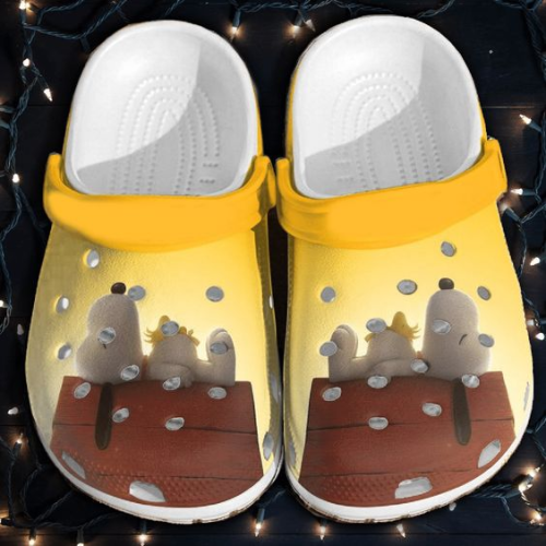 Relaxing Time Snoopy And Woodstock Cartoon Clogs Relaxing Time Snoopy And Woodstock Cartoon Clogs