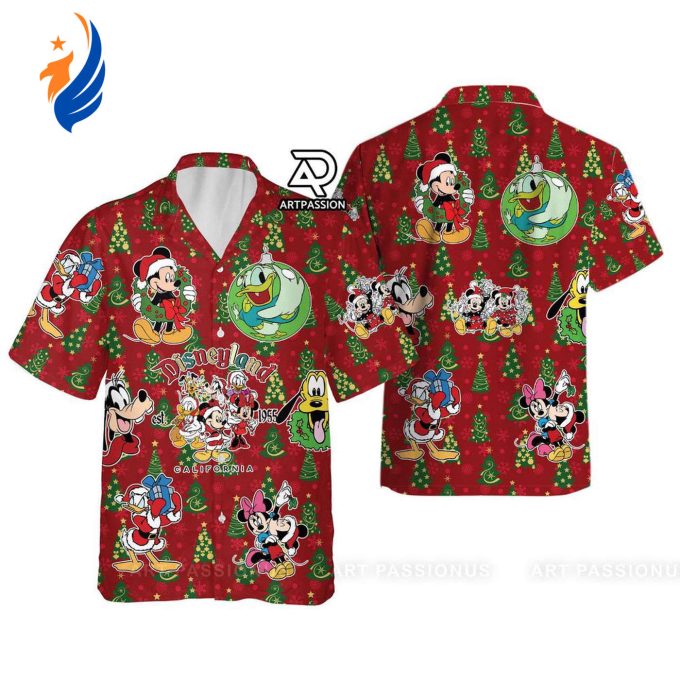 Retro Disneyland Christmas Hawaiian Shirt – Festive Mickey & Friends Design for Unforgettable Holiday Vibes Retro Disneyland Christmas Hawaiian Shirt – Festive Mickey & Friends Design for Unforgettable Holiday Vibes