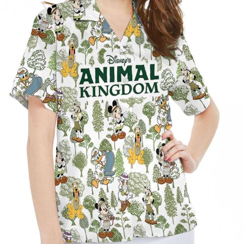 Disneyland Family Summer Trip: Retro Mickey & Friends Animal Kingdom Hawaiian Shirt Safari Mode Hawaii Shirts Magic Kingdom Park