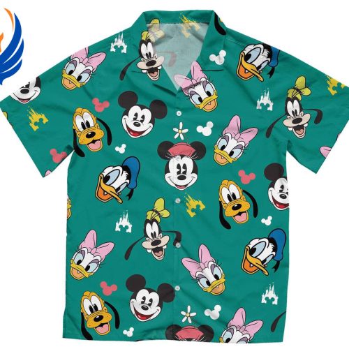 Disney Retro Hawaiian Shirt: Mickey & Friends Family Disney World Disneyland Beach Trip