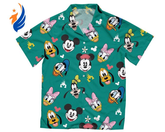 Disney Retro Hawaiian Shirt: Mickey & Friends Family Disney World Disneyland Beach Trip