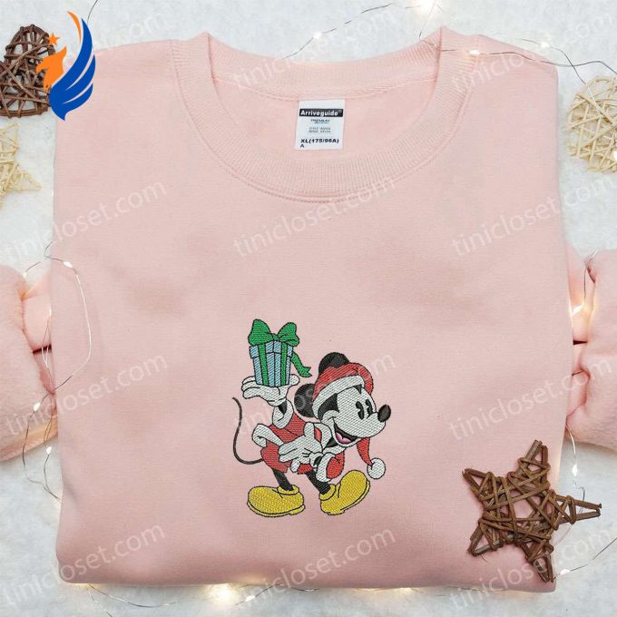 Retro Mickey Christmas Embroidered Sweatshirt – Best Disney Gift Idea for the Holidays Retro Mickey Christmas Embroidered Sweatshirt – Best Disney Gift Idea for the Holidays