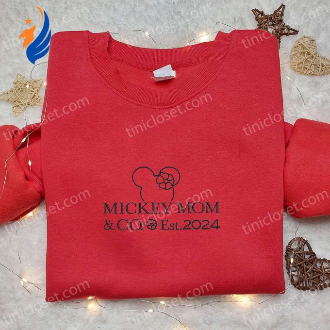 Retro Mickey Mom Embroidered Shirt: Disney Characters Mother s Day Gift Ideas Retro Mickey Mom Embroidered Shirt: Disney Characters Mother s Day Gift Ideas