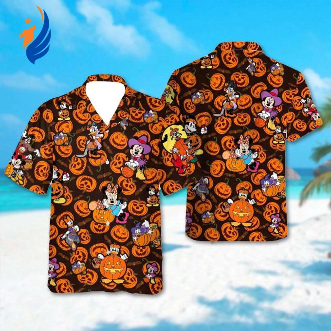 Retro Mickey Mouse & Friends Hawaiian Shirt – Halloween All Over Print Button Up for a Spooky Hawaii Look! Retro Mickey Mouse & Friends Hawaiian Shirt – Halloween All Over Print Button Up for a Spooky Hawaii Look!