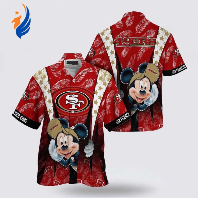 Shop the Official San Francisco 49ers Mickey Mouse Hawaiian Shirt – NFL Aloha Shirt Collection