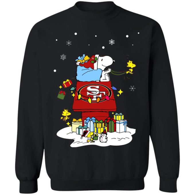 Santa Snoopy Wish You A Merry Christmas Shirt – San Francisco 49ers Gift