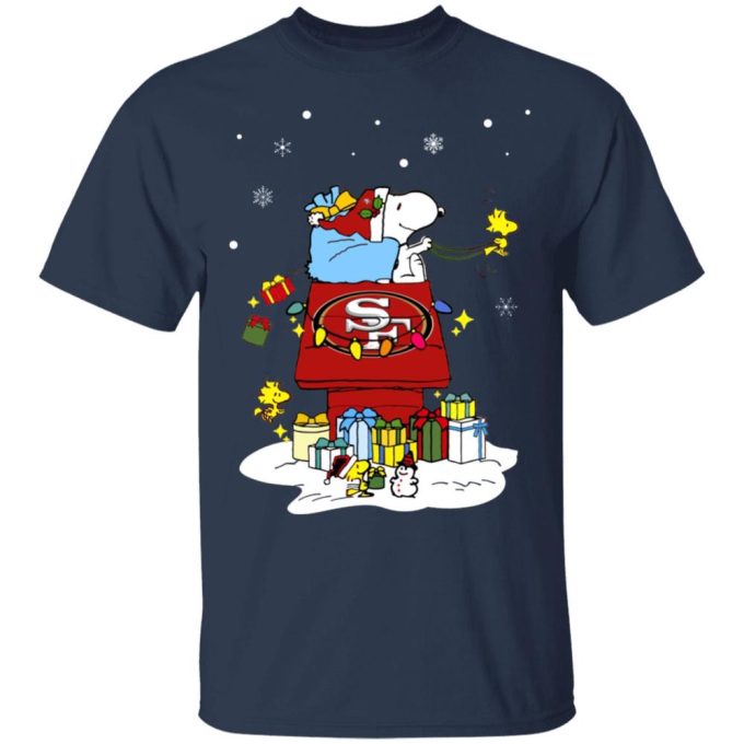 Santa Snoopy Wish You A Merry Christmas Shirt – San Francisco 49ers Gift