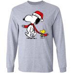 Christmas Santa Hat Snoopy & Woodstock Shirt: Festive Walking Design for the Holidays Christmas Santa Hat Snoopy & Woodstock Shirt: Festive Walking Design for the Holidays