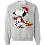 Christmas Santa Hat Snoopy & Woodstock Shirt: Festive Walking Design for the Holidays Christmas Santa Hat Snoopy & Woodstock Shirt: Festive Walking Design for the Holidays