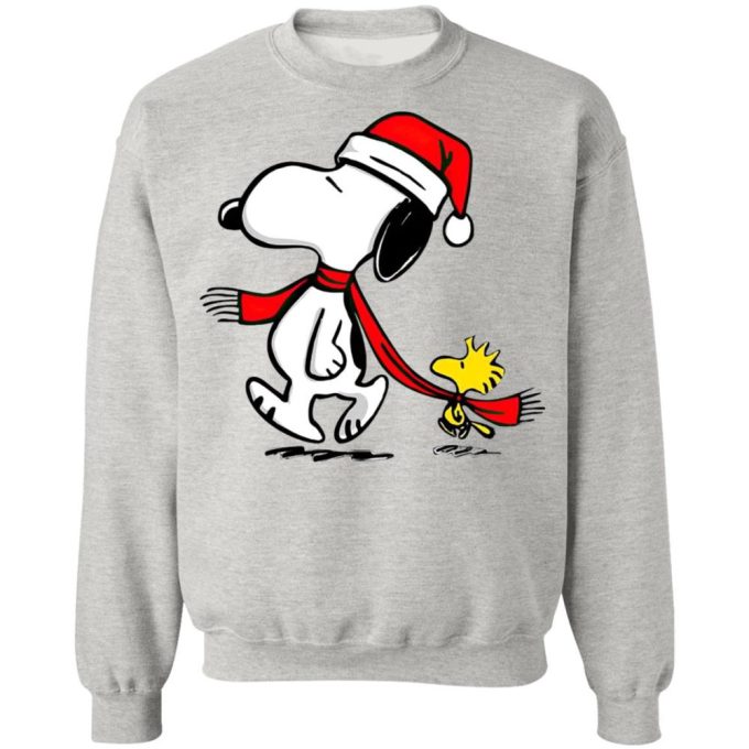Christmas Santa Hat Snoopy & Woodstock Shirt: Festive Walking Design for the Holidays Christmas Santa Hat Snoopy & Woodstock Shirt: Festive Walking Design for the Holidays