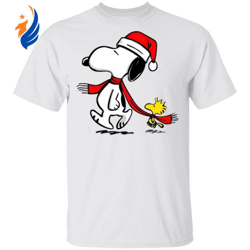 Christmas Santa Hat Snoopy & Woodstock Shirt: Festive Walking Design for the Holidays Christmas Santa Hat Snoopy & Woodstock Shirt: Festive Walking Design for the Holidays