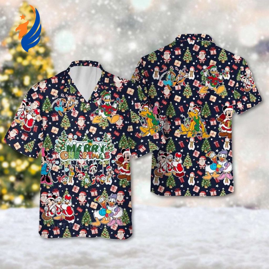 Holiday Magic: Santa Mickey Minnie & Friends Xmas Hawaiian Shirts for a Festive Hawaiian Christmas! Holiday Magic: Santa Mickey Minnie & Friends Xmas Hawaiian Shirts for a Festive Hawaiian Christmas!