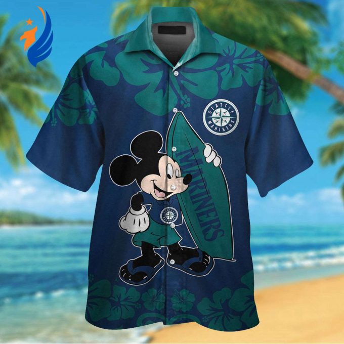 Get into the Summer Spirit with Seattle Mariners & Mickey Mouse Hawaiian Shirt – Perfect for Fans & Disney Enthusiasts!