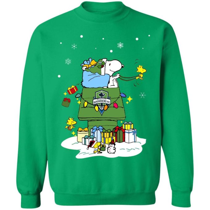Get Festive with Seattle Sounders FC Santa Snoopy Christmas Shirt – Limited Edition!