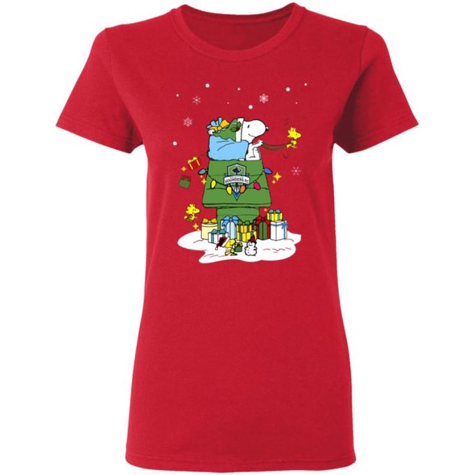 Get Festive with Seattle Sounders FC Santa Snoopy Christmas Shirt – Limited Edition!