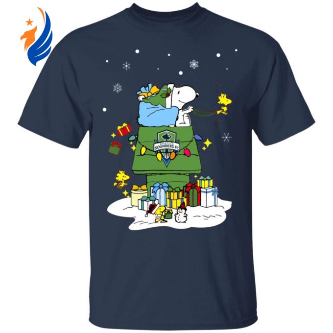 Get Festive with Seattle Sounders FC Santa Snoopy Christmas Shirt – Limited Edition!