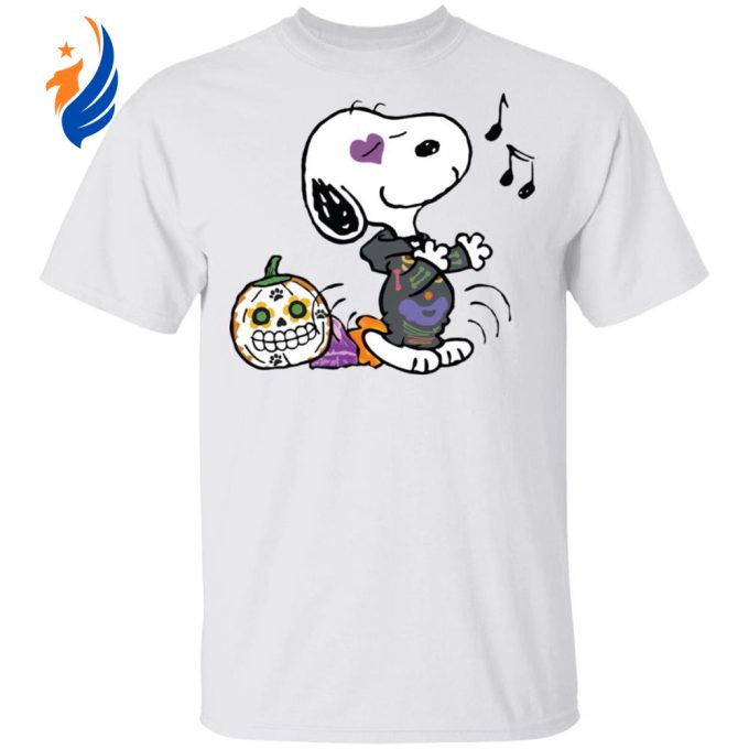 Singing Snoopy Calavera Halloween T-Shirt: Spook-tacular Music-Inspired Apparel