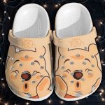 Sleepy Winnie The Pooh Beige Clogs For Kids And Adutls Sleepy Winnie The Pooh Beige Clogs For Kids And Adutls