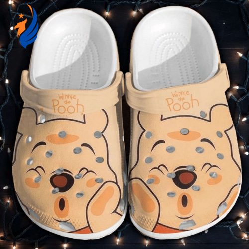 Sleepy Winnie The Pooh Beige Clogs For Kids And Adutls