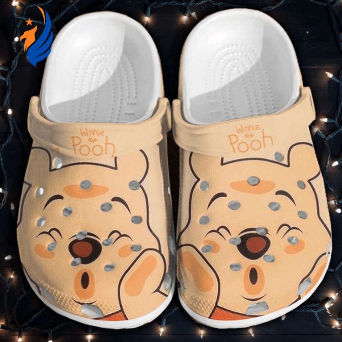 Sleepy Winnie The Pooh Beige Clogs For Kids And Adutls Sleepy Winnie The Pooh Beige Clogs For Kids And Adutls