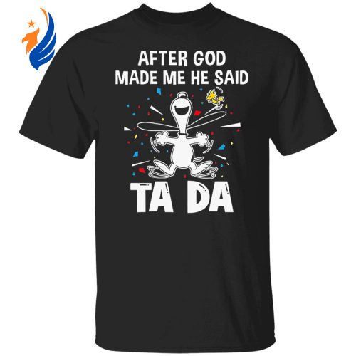 Adorable Snoopy Ta Da Shirt – Celebrate God s Creation with Unique Design! Adorable Snoopy Ta Da Shirt – Celebrate God s Creation with Unique Design!